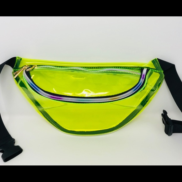 Handbags - Fanny Pack Polyurethane Mini Bag w Rainbow Shine
